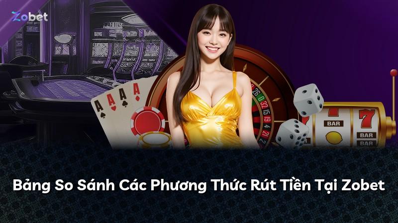 Bảng So Sánh Các Phương Thức Rút Tiền Tại Zobet